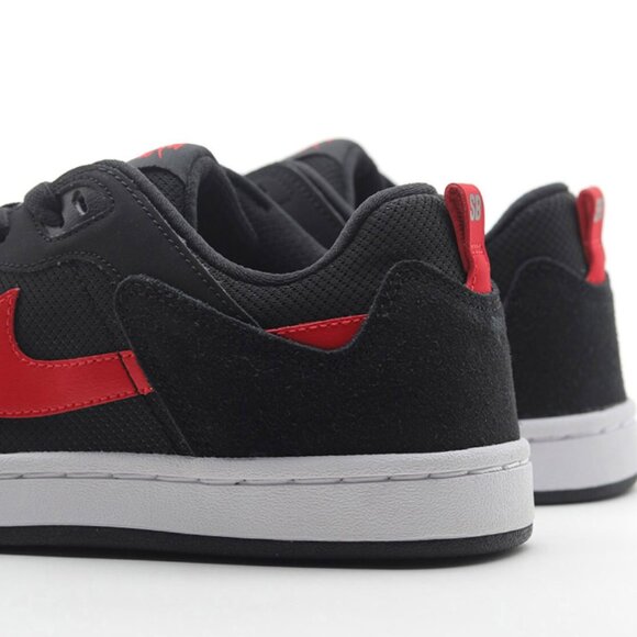 Nike SB Alleyoop Bred Suede Low Top Mens Skate Shoes Black Red 11 - Picture 2 of 12